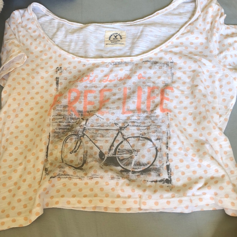 American eagle vintage crop tee